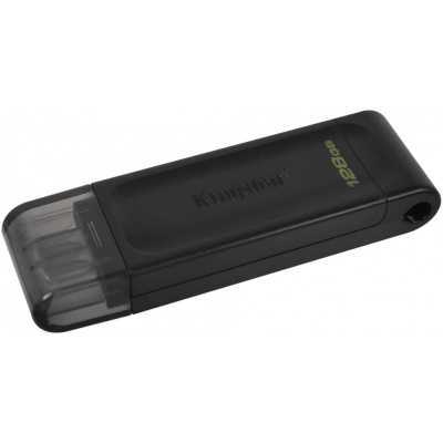 Флешка USB Kingston DataTraveler DT70 (DT70/128Gb), 128Gb, USB Type-C 3.2, R/W 70/45, черный