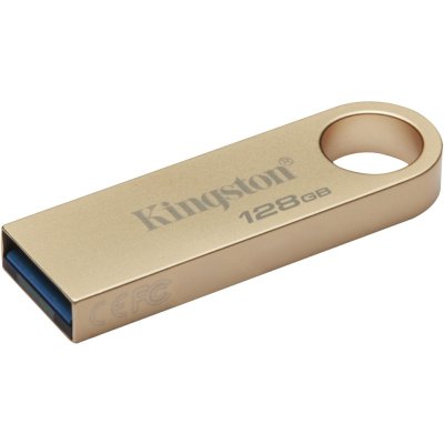 Флешка USB Kingston DataTraveler SE9 G3 (DTSE9G3/128 Gb), 128Gb, USB 3.2 Gen 1, R/W 220/100, золотистый