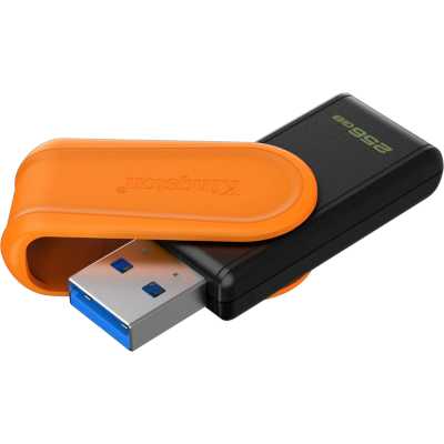 Флешка USB Kingston DataTraveler Exodia S (DTXS/256Gb), 256Gb, USB 3.2 Gen 1, R/W 70/25, оранжевый/черный