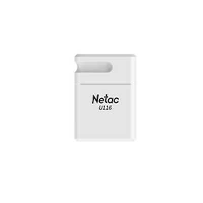 Флешка USB Netac U116 (NT03U116N-064G-20WH), 64Gb, USB 2.0, R/W 70/30, белый
