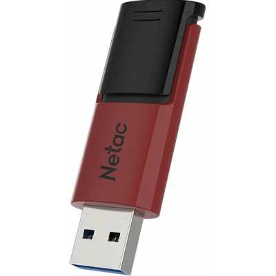 Флешка USB Netac U182 (NT03U182N-032G-32RE), 32Gb, USB 3.0, R/W 70/30, красный/черный