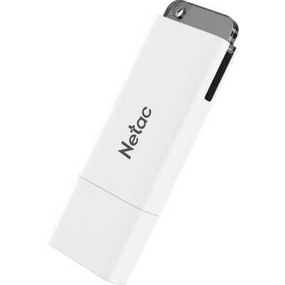 Флешка USB Netac U185 (NT03U185N-064G-32WH), 64Gb, USB 3.0, R/W 100/25, белый/серый