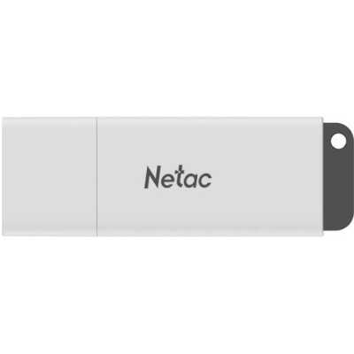 Флешка USB Netac U185 (NT03U185N-256G-32WH), 256Gb, USB 3.2 Gen1, R/W 100/25, белый/серый