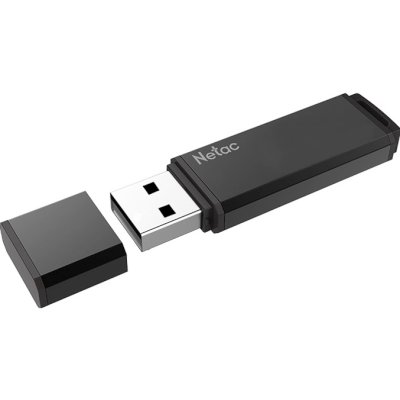 Флешка USB Netac U351 (NT03U351N-256G-32BK), 256Gb, USB 3.0, R/W 110/45, черный