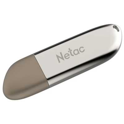 Флешка USB Netac U352 128Gb NT03U352N-128G-20PN, USB 2.0, с колпачком, металлическая