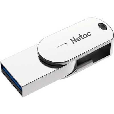 Флешка USB Netac U785C (NT03U785C-064G-32PN), 64Gb, USB 3.0/TypeC, R/W 110/45, серебристый