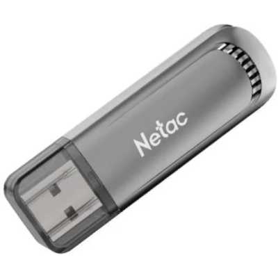 Флешка USB Netac UA61B (NT03UA61B-128G-32GM), 128Gb, USB 3.2, R/W 150/45, серый