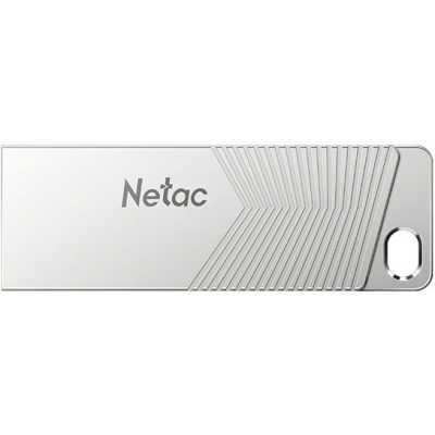 Флешка USB Netac UM1 (NT03UM1N-128G-32PN), 128Gb, USB 3.2, R/W 150/45, серебристый