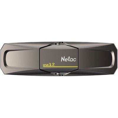 Флешка USB Netac US5 (NT03US5C-256G-32TA), 256Gb, USB 3.2/TypeC, R/W/ 550/500, черный