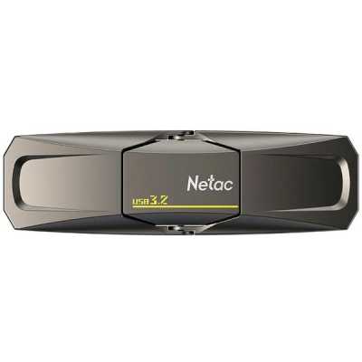 Флешка USB Netac US5 (NT03US5C-512G-32TA), 512Gb, USB 3.2/TypeC, R/W 550/500, черный