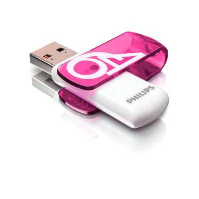 Флешка USB 64Gb PHILIPS VIVID2.0 64Gb, USB 2.0