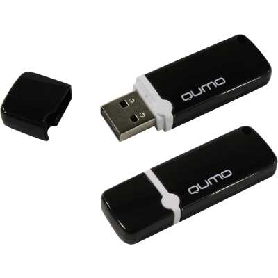 Флешка USB QUMO 64Gb USB 2.0 Optiva 02 Black, цвет корпуса черный (QM64GUD-OP2-black)