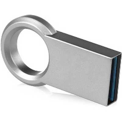 Флешка USB QUMO 64Gb Ring USB 3.0 цвет корпуса металлик(QM64GUD3-Ring)