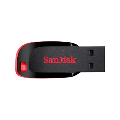Флешка USB Sandisk CZ50 Cruzer Blade (SDCZ50-016G-B35), 16Gb, USB 2.0, R/W 15/4, черный/красный