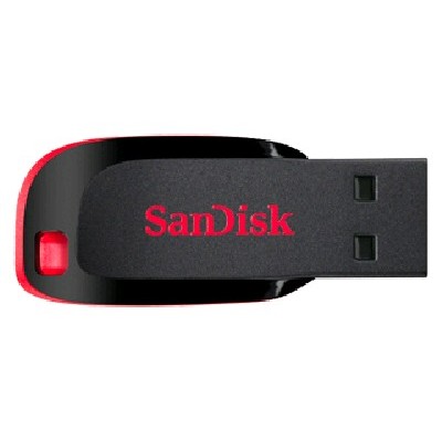 Флешка USB Sandisk CZ50 Cruzer Blade (SDCZ50-064G-B35), 64Gb, USB 2.0, R/W 15/4, черный/красный