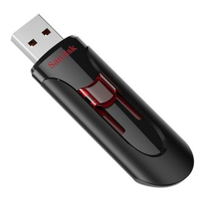 Флешка USB Sandisk CZ600 Cruzer Glide (SDCZ600-064G-G35), 64Gb, USB 3.0, R/W 10/20, черный