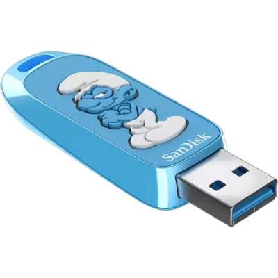 Флешка USB SanDisk Smurfs 64Gb SDCZIS-064G-G46, USB3.2, синяя