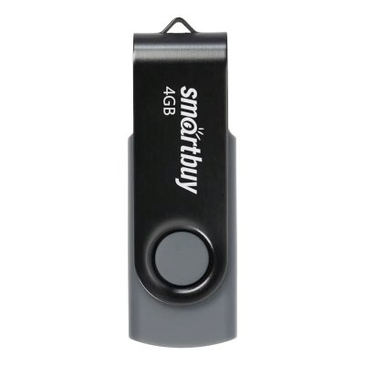 Флешка USB Smartbuy Twist Black (SB004Gb2TWK), 4Gb, USB 2.0, R/W 10/7, черный