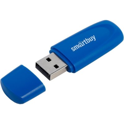 Флешка USB Smartbuy Scout Blue (SB008Gb2SCB), 8Gb, USB 2.0, R/W 15/8, синий