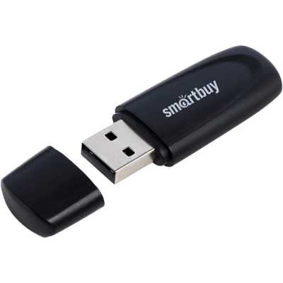 Флешка USB Smartbuy Scout Black (SB008Gb2SCK), 8Gb, USB 2.0, R/W 15/8, черный