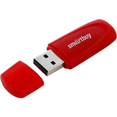 Флешка USB Smartbuy Scout Red (SB008 Gb2SCR), 8Gb, USB 2.0, R/W 15/8, красный