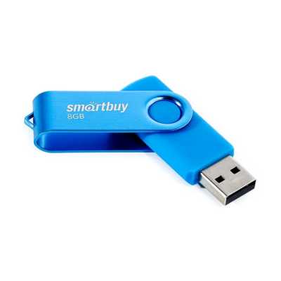 Флешка USB Smartbuy Twist Blue (SB008Gb2TWB), 8Gb, USB 2.0, R/W 15/5, синий