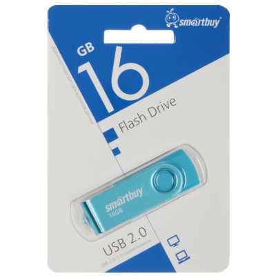 Флешка USB Smartbuy Twist Blue (SB016Gb2TWB), 16Gb, USB 2.0, R/W 15/10, синий