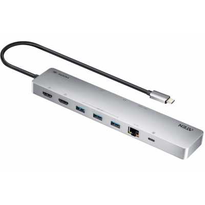 Док-станция ATEN UH3240-AT, USB, HDMI, HDMI/Ethernet/USB-A/USB-C/SDXC/SDHC/SD/microSDXC/microSDHC/microSD, USB Type-C