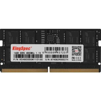 Оперативная память KingSpec DDR5, 16Gb (1x16GB), 4800MHz, CL40 SO-DIMM