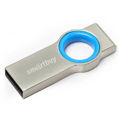 Флешка USB SmartBuy MC2 Metal Blue (SB032GbMC2), 32Gb, USB 2.0, R/W 25/15, синий/серебристый