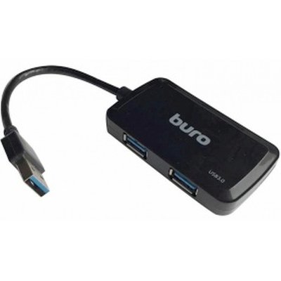 USB-концентратор Buro BU-HUB4-U3.0-S, USB 3.0, USB 4 порта, USB