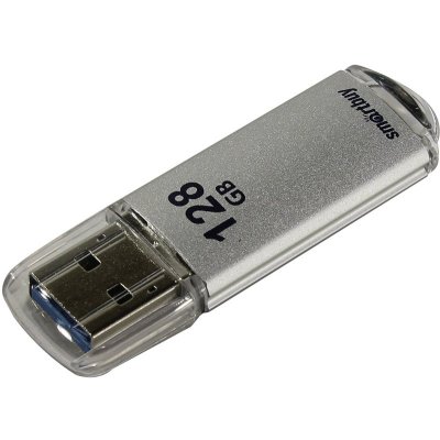 Флешка USB Smartbuy V-Cut Silver (SB128 GbVC-S3), 128Gb, USB 3.0, R/W 75/30, серебристый