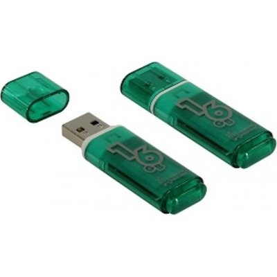 Флешка USB Smartbuy Glossy series Green (SB16GBGS-G), 16Gb, USB 2.0, R/W 25/15, зеленый