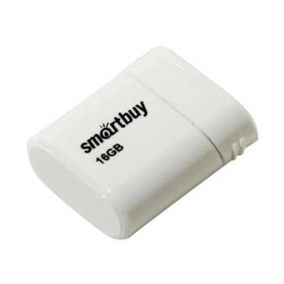 Флешка USB Smartbuy LARA White (SB16GbLARA-W), 16 Gb, USB 2.0, R/W 15/5, белый