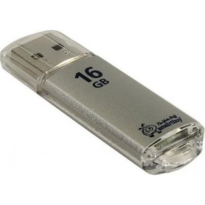 Флешка USB SmartBuy V-Cut Silver (SB16GbVC-S), 16Gb, USB 2.0, R/W 25/15, серебристый