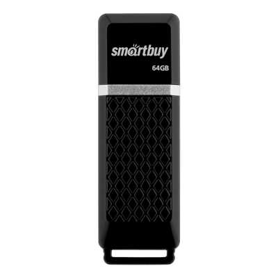 Флешка USB Smartbuy Quartz black (SB64GbQZ-K), 64Gb, USB 2.0, R/W 25/15, черный