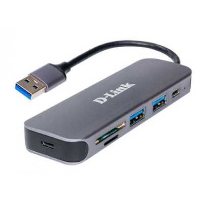 USB-концентратор D-Link DUB-1325/A1A, USB 3.0, USB 3.0/USB Type-C, SD/microSD, адаптер/USB