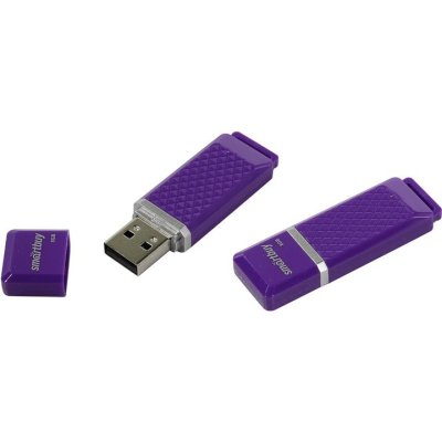 Флешка USB Smartbuy Quartz Violet (SB8GbQZ-V), 8Gb, USB 2.0, R/W 15/5, фиолетовый