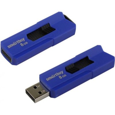 Флешка USB Smartbuy STREAM Blue (SB8GbST-B), 8Gb, USB 2.0, R/W 25/15, синий/черный