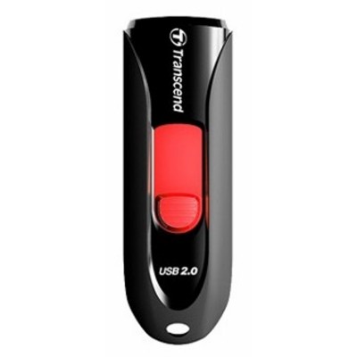 Флешка USB Transcend JetFlash 590 (TS16GJF590K), 16Gb, USB 2.0, R/W 15/5 черный/красный
