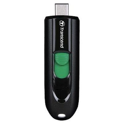Флешка USB Transcend JetFlash 790С (TS256GJF790C), 256Gb, USB 3.0 Type-C, R/W 90/60, черный/зеленый