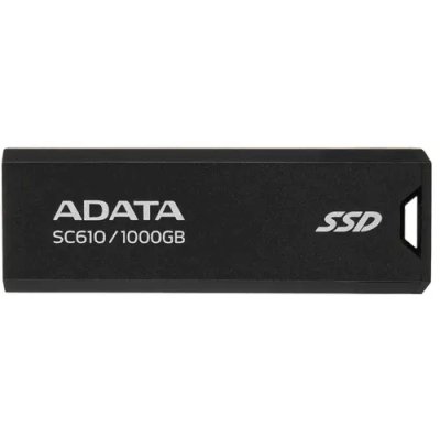 Внешний SSD ADATA SC610, 1TB, USB 3.2 Gen 2 Type-A, R/W 550/500, черный