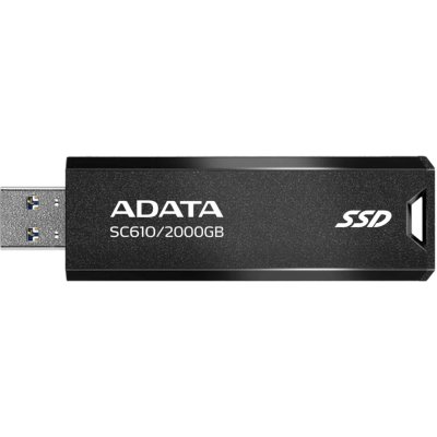 Внешний SSD ADATA SC610, 2TB, USB 3.2 Gen 2 Type-A, R/W 550/500, черный