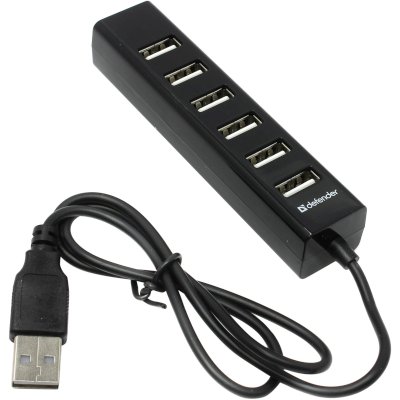 USB-концентратор Defender Quadro Swift, USB 2.0, USB 7 портов, USB