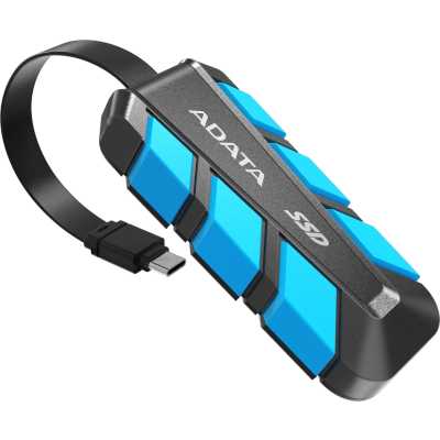 Внешний SSD ADATA SC740, 500 Gb, USB 3.2 Gen 2 Type-C, R/W 1050/1000, синий