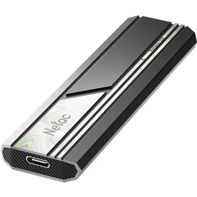 Внешний SSD Netac ZX10, 500 Gb, USB 3.2 Gen 2 Type-C, R/W 1050/1050, черный