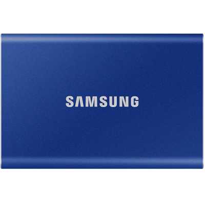 Внешний SSD Samsung T7, 1TB, USB 3.2 Gen 2 Type-C, R/W 1050/1000, синий