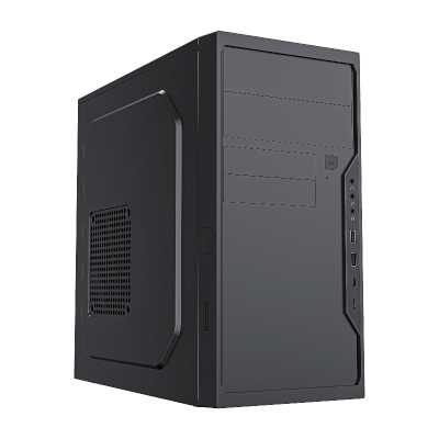 Корпус с блоком питания 500Вт Case Foxline FL-733R, mATX, 2x5.25EXT, 2x3.5EXT, 5x3.5INT, 2xUSB2.0, 2xUSB-C (19pin), HDA, w/o FAN, w/500W ATX PSU, w/1.2m EU pwr cord