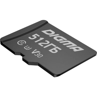 Флеш карта microSDXC 512Gb Class10 Digma CARD30 + adapter