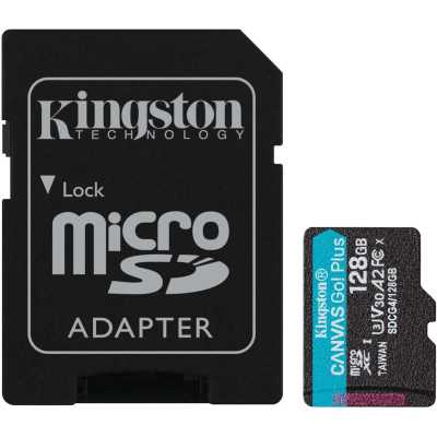Флеш карта microSDXC 128Gb Kingston SDCG4/128Gb Canvas Go! Plus V30 A2 + adapter